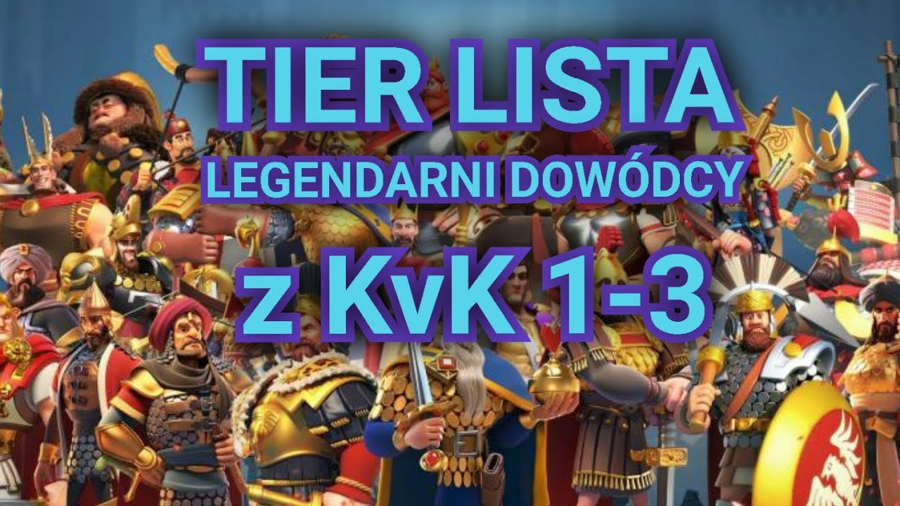 TIER LISTA Legendarnych dowódców Rise of Kingdoms z KvK 1-3