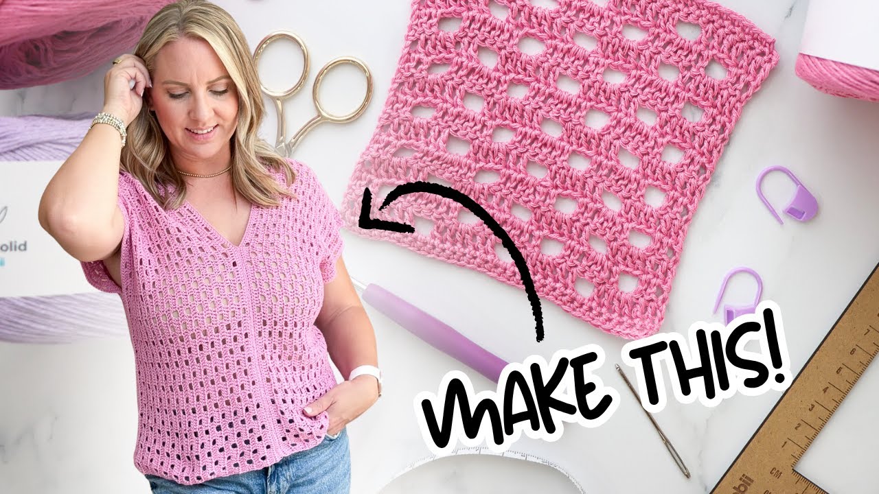Easy Crochet Summer Top Tutorial | Libby Tee (Available in 9 sizes)