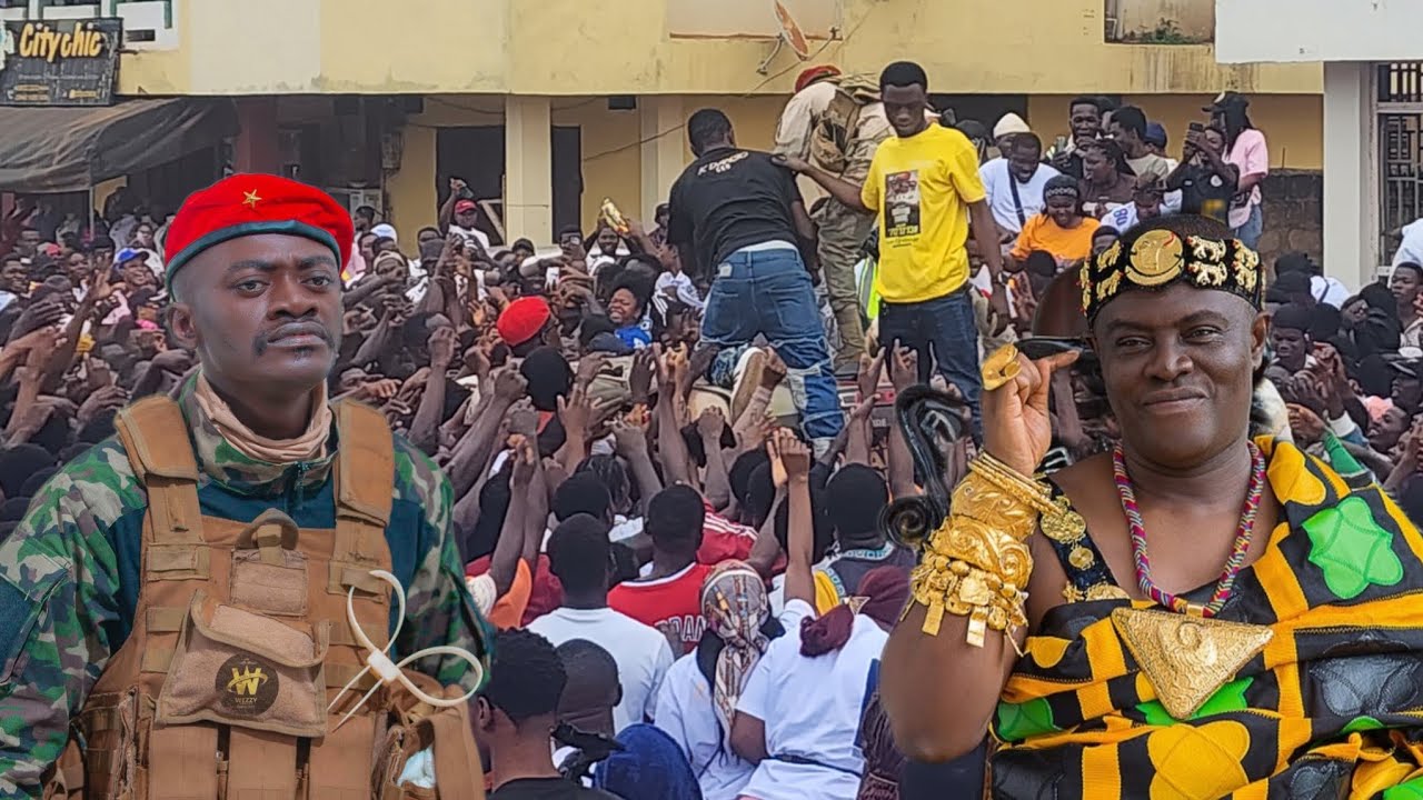 Massive Crowd😳 Lilwin shuts down Sunyani streets with over 10,000 fans
