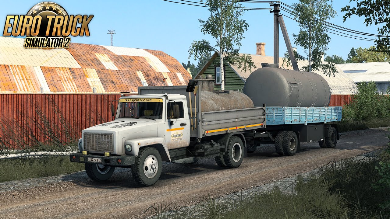 Никель – Медвежьегорск (Россия) 🚚 ГАЗ 3307 🚛 прицеп ГКБ 8350 🌎 Едем в Карелию
