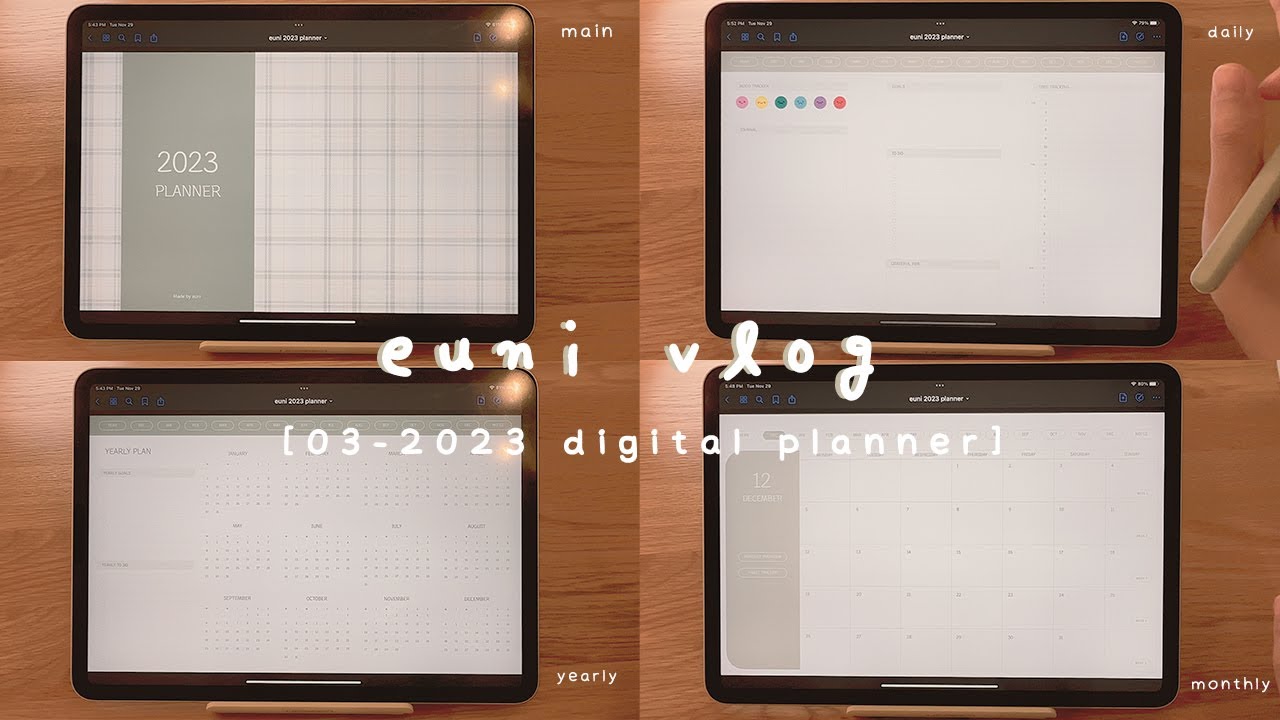 FREE sharing 2023 hyperlinked PDF Digital planner | aesthetic digital diary | 2023 디지털 플래너 무료공유✨