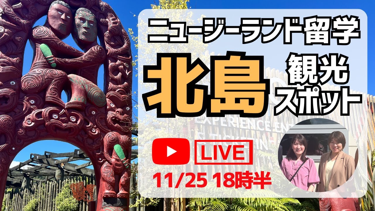 11月25日-ニュージーランド北島の観光スポット｜高校留学中にニュージーランドを楽しもう！🐏