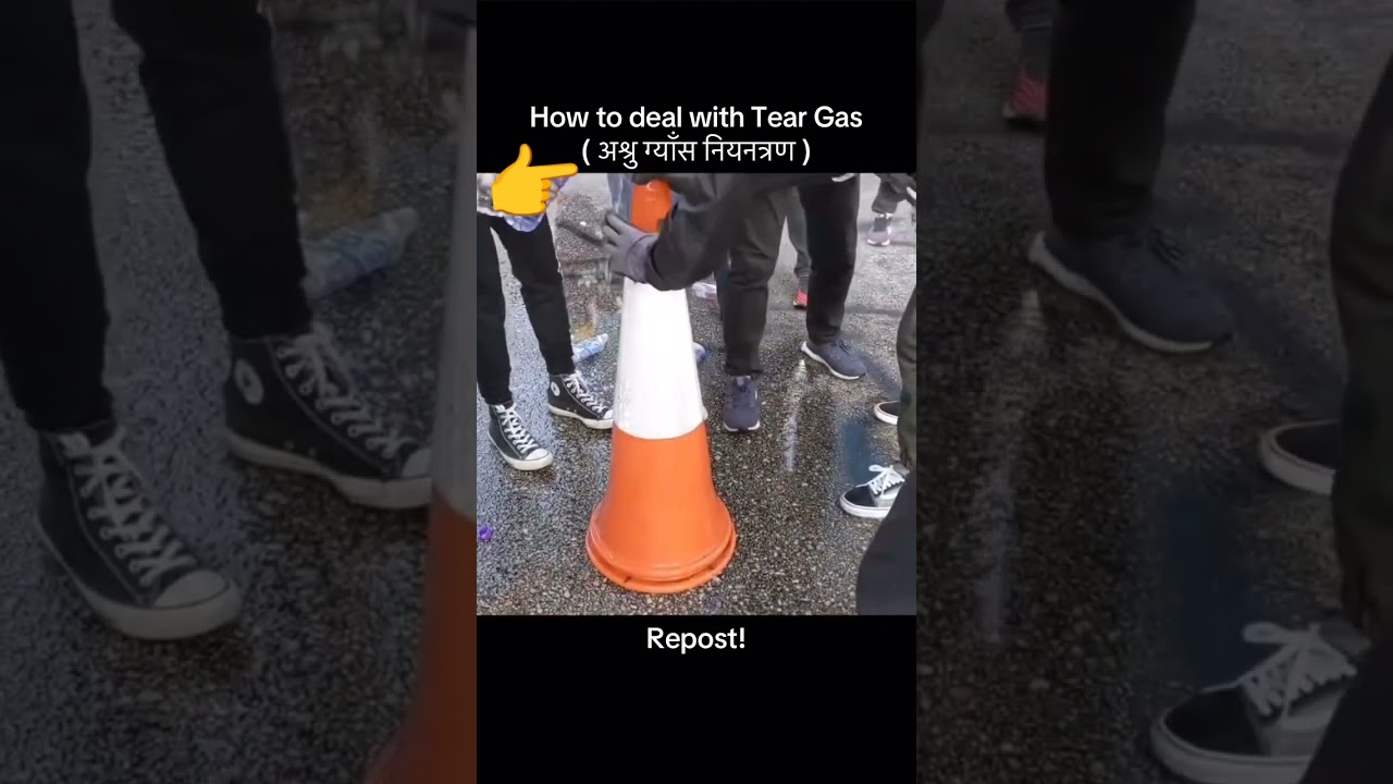 How To Deal With Tear Gas , In Time Protest  Nepal , Unexpected But Genius. #genz #nepal