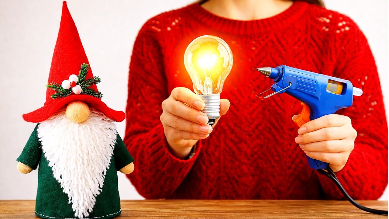 Turn a Light Bulb Into a Cute Gnome