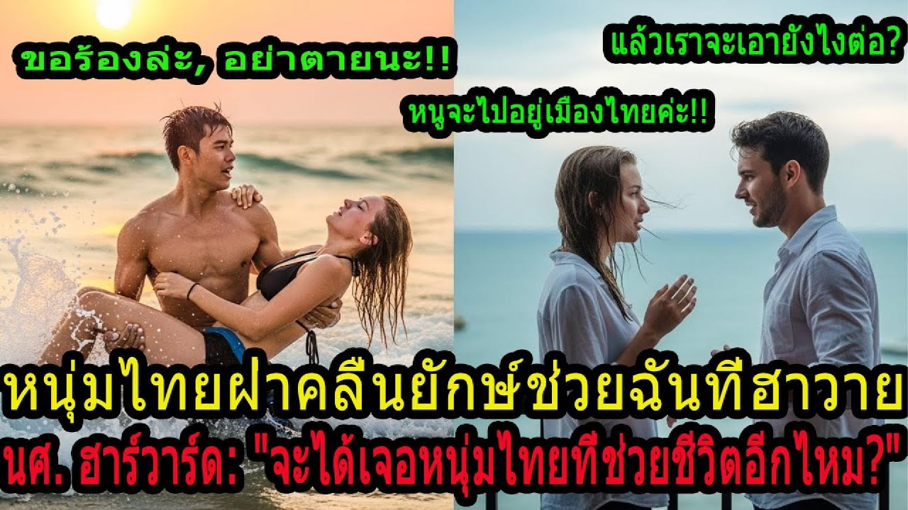 หนุ่มไทยฮีโร่! ฝ่าคลื่นยักษ์ช่วยชีวิตสาว คว้าหัวใจนักศึกษาฮาร์วาร์ด