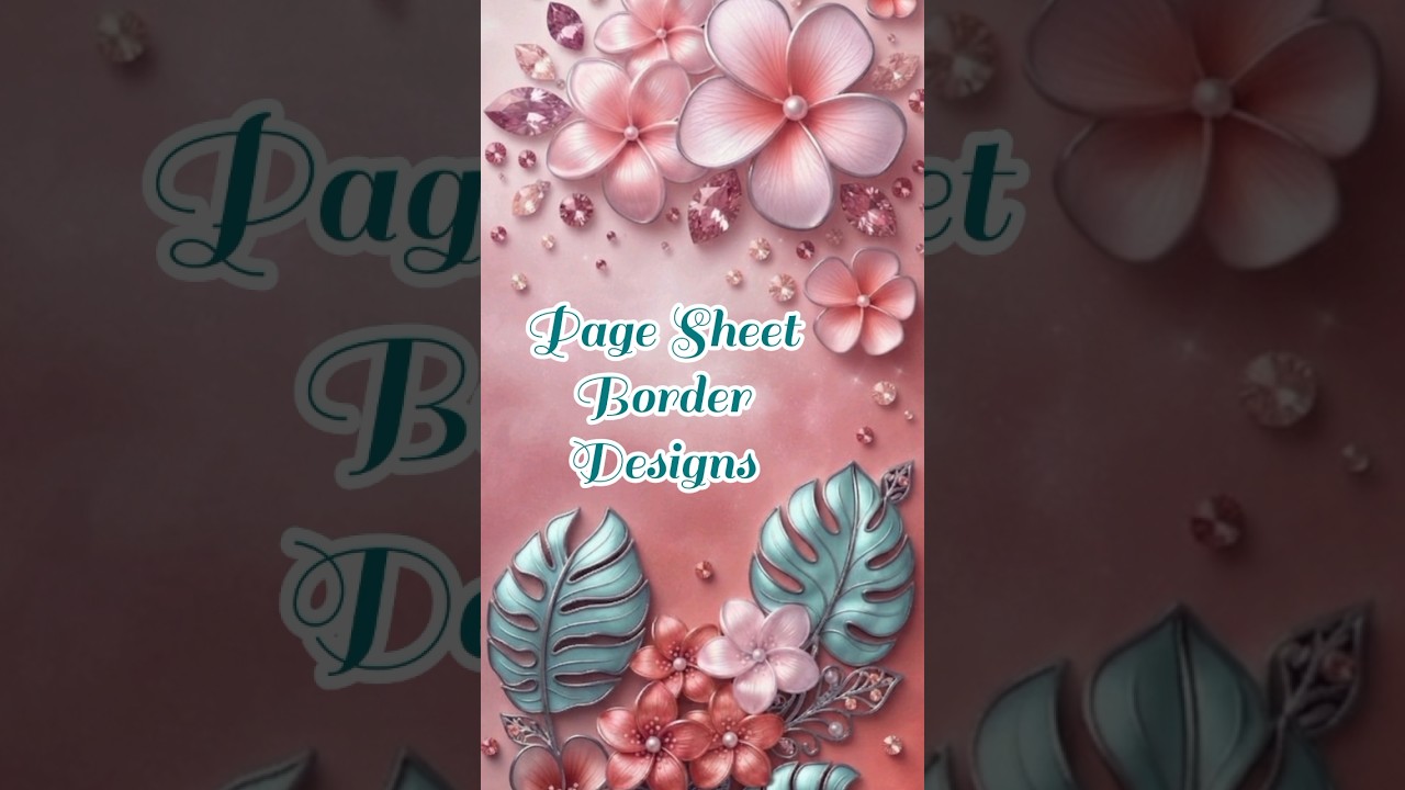 3 Simple Drawing Border Design for Project Front Page ✨Beautiful Drawing Ideas for Title Page Design