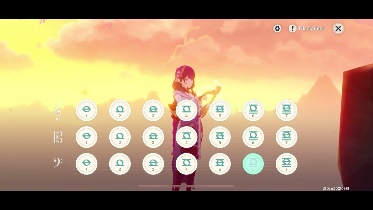 Raiden Shogun character teaser OST on the genshin lyre (mobile)