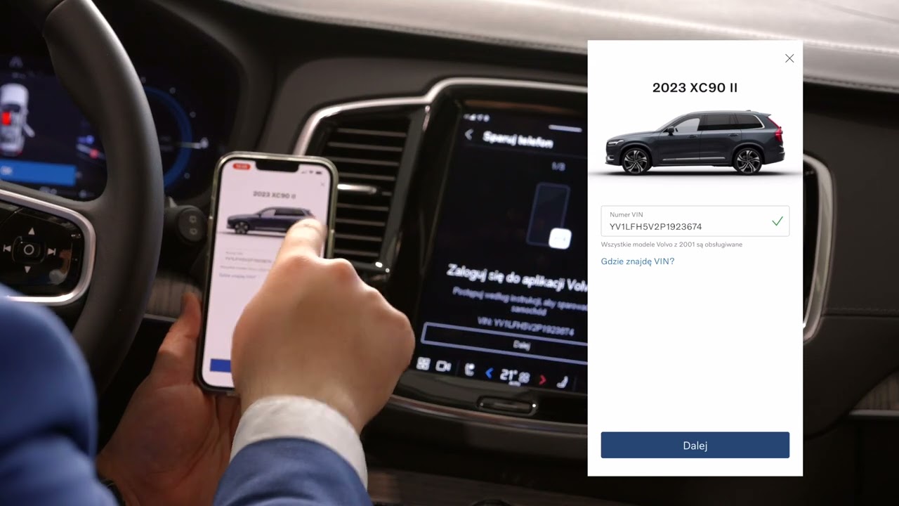 Parowanie aplikacji Volvo Cars z samochodem - AUTO BRUNO Szczecin