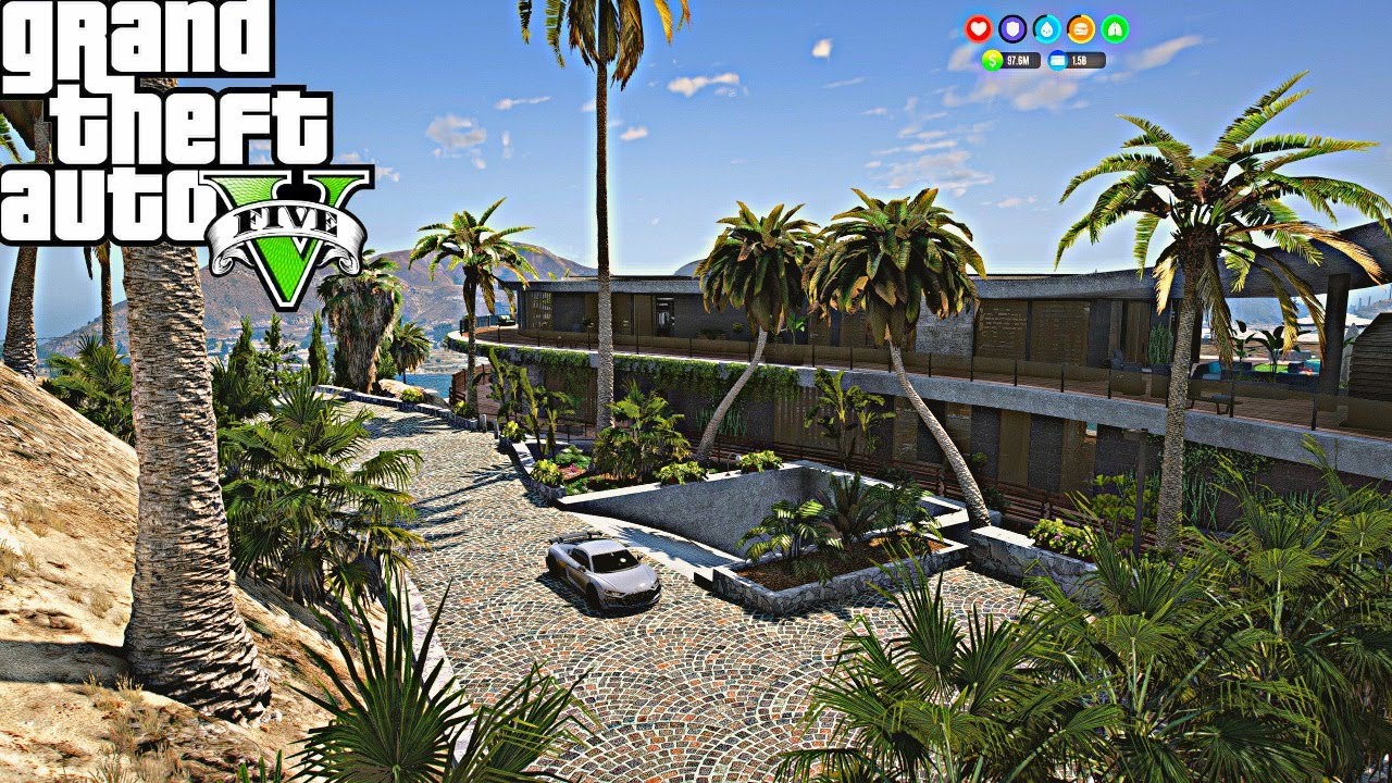 LUXURY TROPICAL VILLA in GTA 5 Makes You Feel Like You're on Top Of The WORLD!! - Millionaires Life!