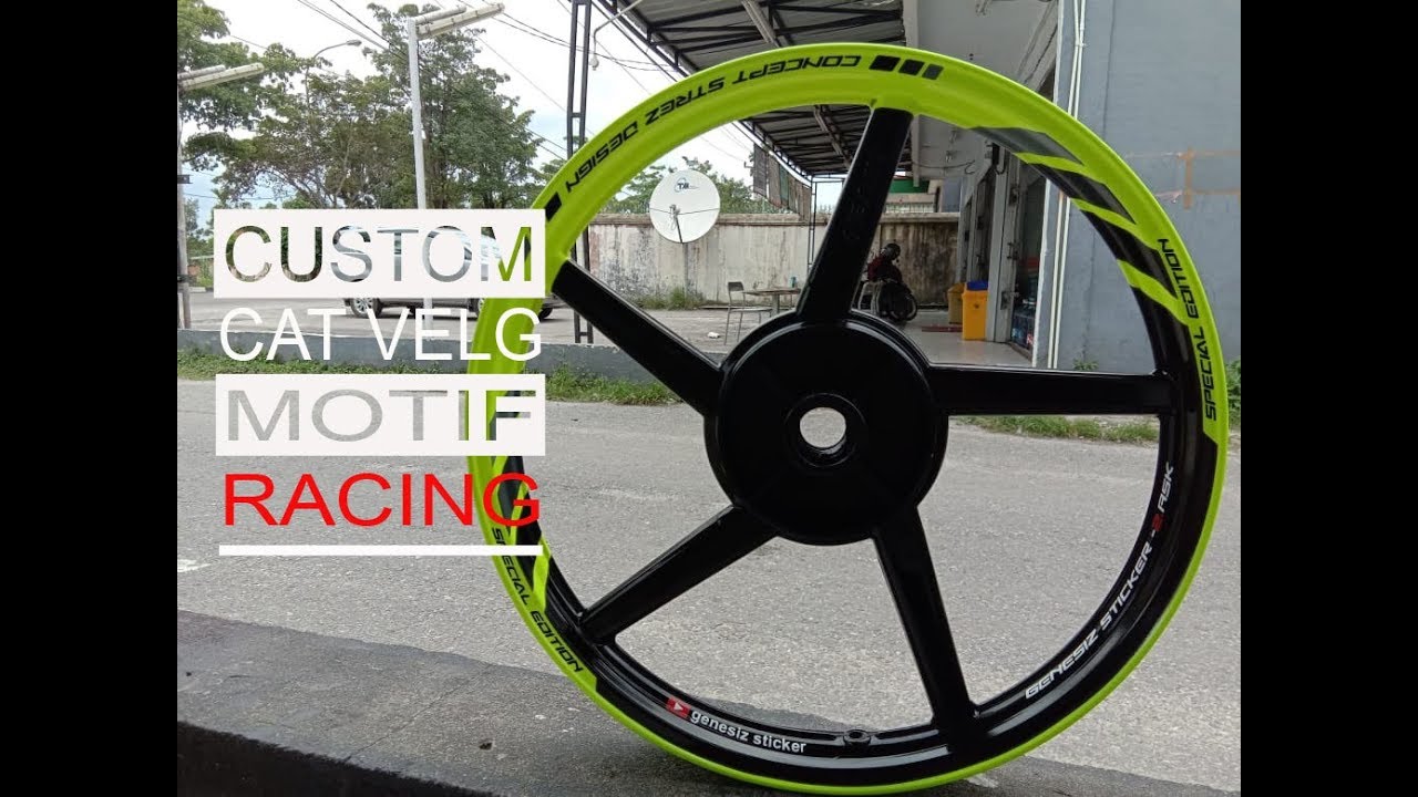 Cat Velg Motif Racing | Genesiz Sticker ASK