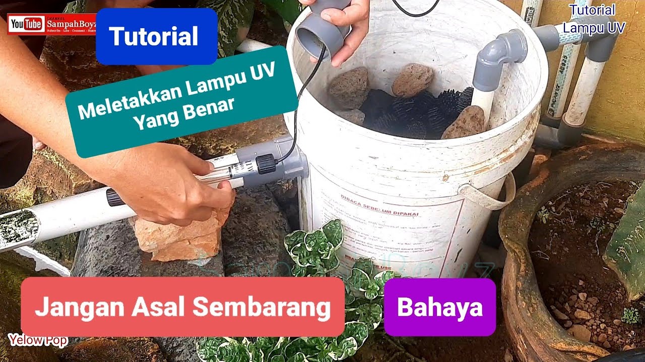 HOW TO PROPERLY INSTALL A UV LAMP IN A USED BUCKET VORTEX WATER FILTER