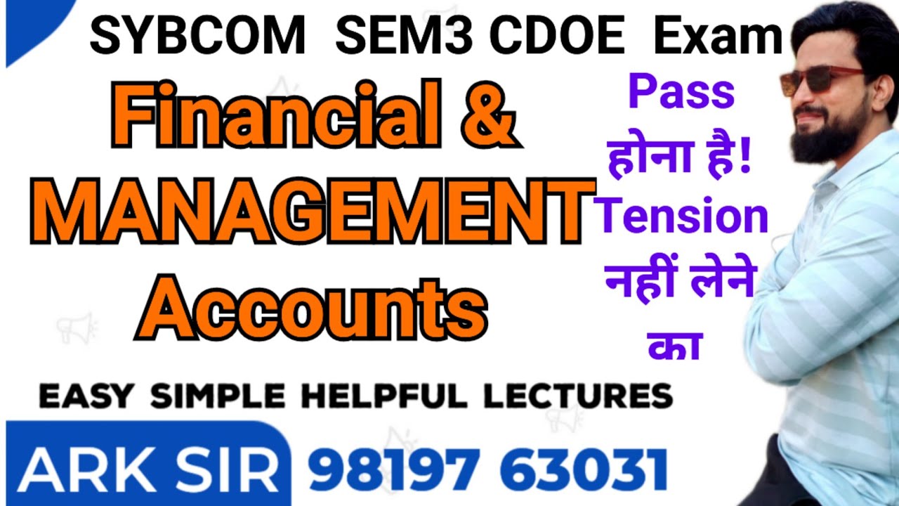 Sybcom sem3 |Financial & Management Accounting| Imp Question | Paper Pattern|Mumbai University exam
