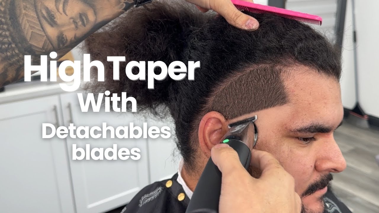 Hardest Clippers to Fade with ( Detachable clippers AKA Metal Guards ) High Taper Fade