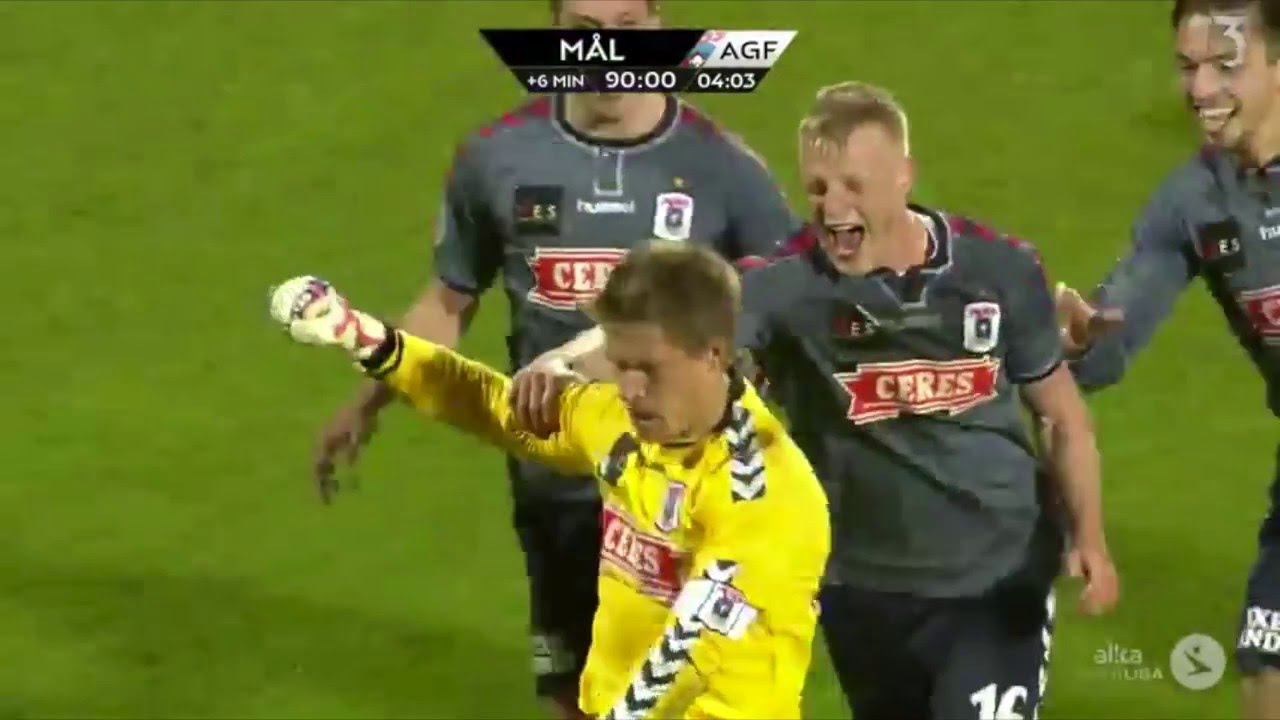 Steffen Rasmussen m&aring;l mod AAB - FUCK HVOR ER DET SINDSSYGT! Hovedst&oslash;d - AGF - AAB 18.03.2016