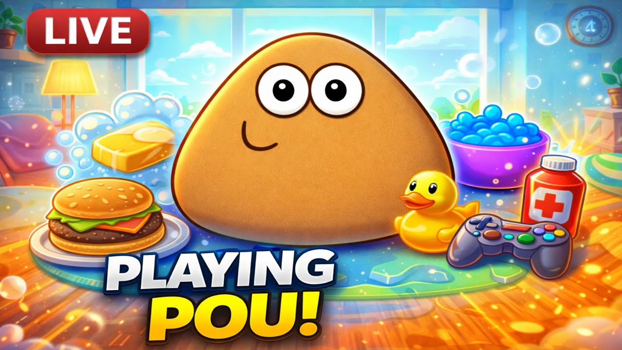 Playing Pou! live gameplay
