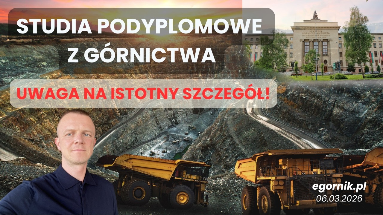 Studia podyplomowe z górnictwa - ważna informacja