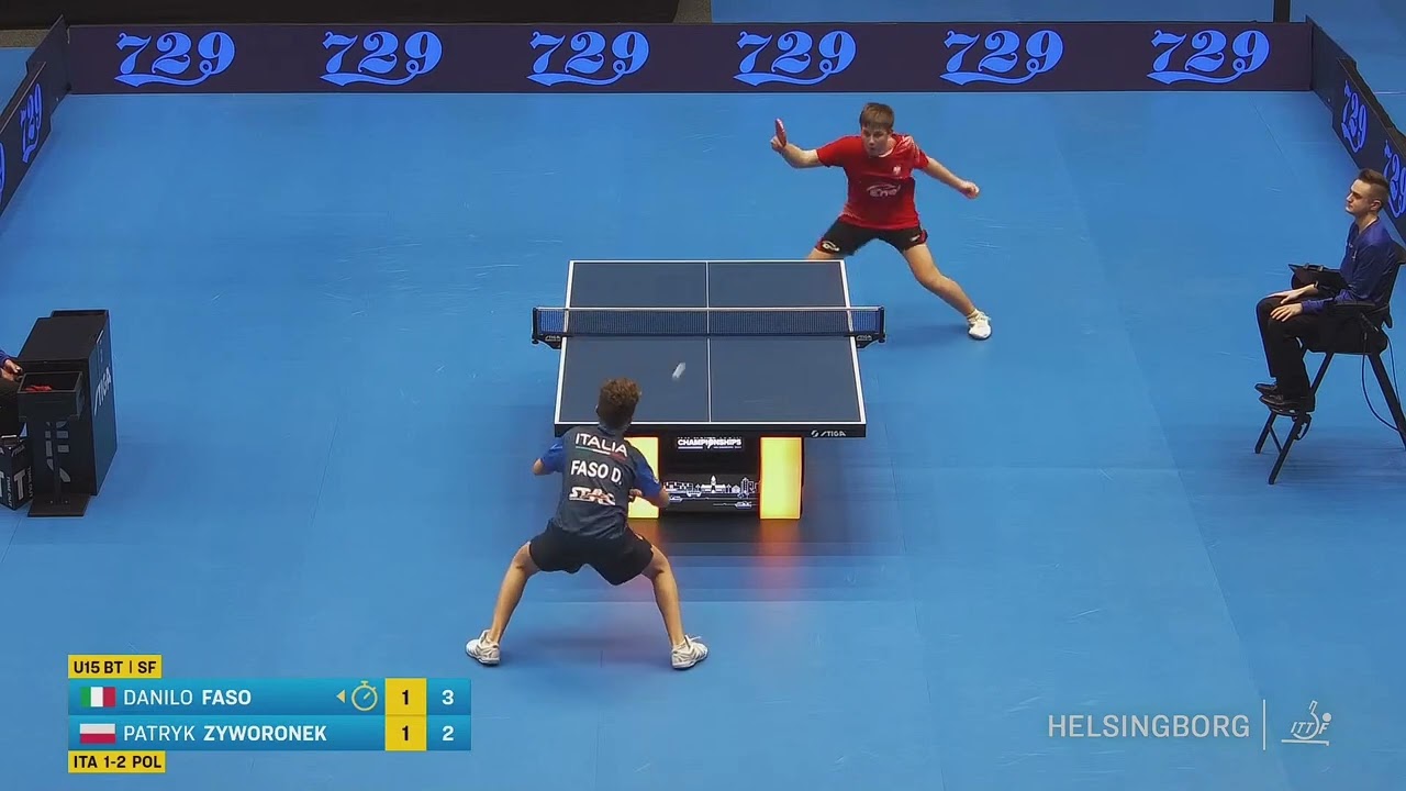 Faso Danilo - Zyworonek Patryk | Italy - Poland | U15 BT SF | ITTF World Youth Champioships 2024