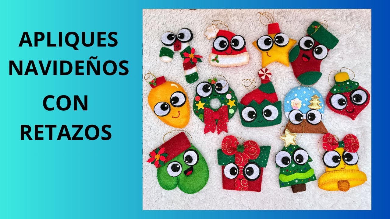 COMO HACER APLIQUES NAVIDEÑOS CON RETAZOS ./ARTE PARA SOÑADORES
