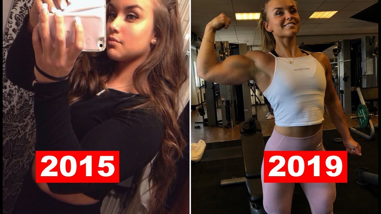 Young Swedish bodybuilder Melinda Lindmark. Muscle beautiful girl transformation from 2015-2019