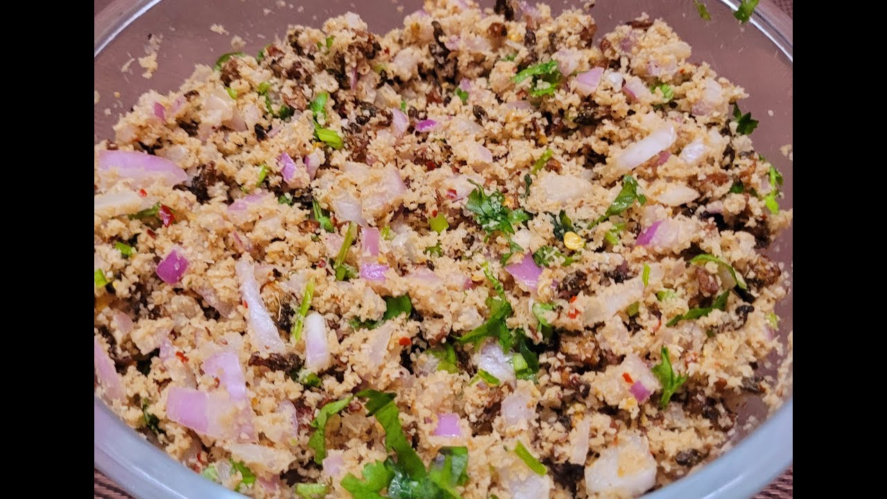 Karathe Kismuri / Fried Bitter Gourd Salad / Karele ka Salad