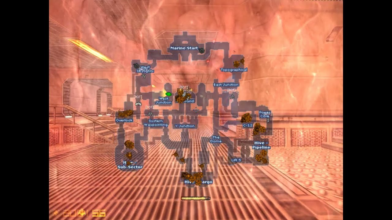 Natural Selection Mod for Half Life 2003  - Alien -  ns_veil - Gameplay against bots