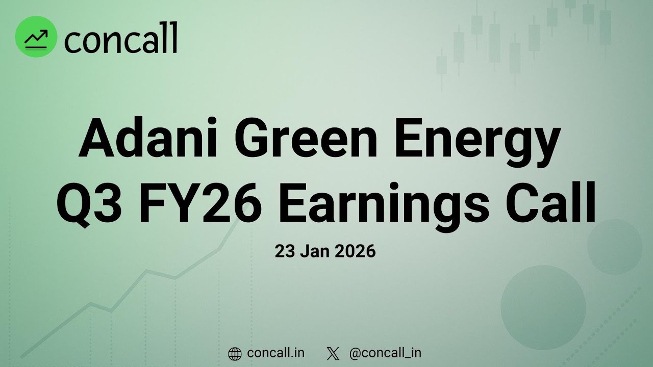 Adani Green Energy Ltd Q3 FY26 Earnings Conference Call | Concall.in