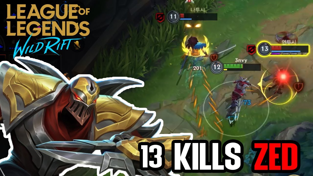 RAMPAGE ASSASSIN COMBO! | League of Legends Wild Rift Zed Gameplay