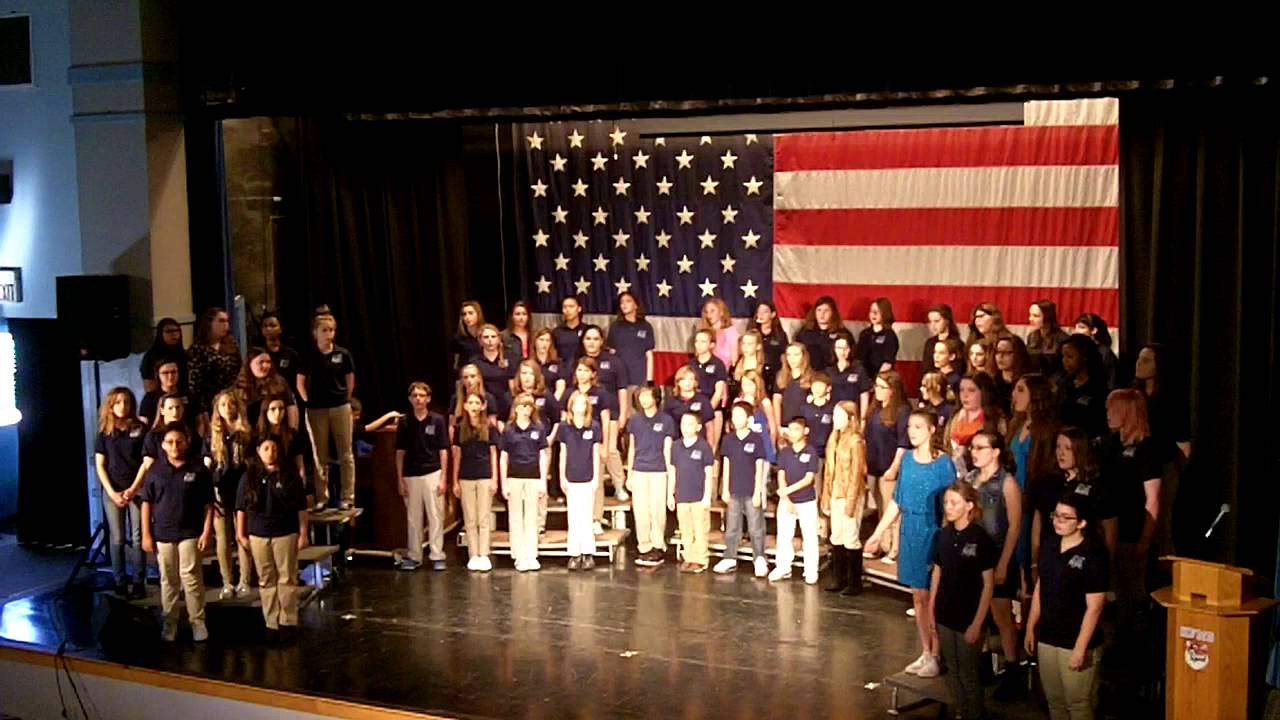Harpers Ferry Middle School Chorus Sings an Armed Forces Medley and School Fight Song.