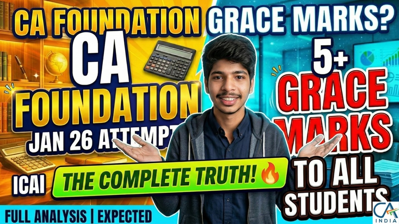 CA Foundation Jan26 Pass or Fail? How Grace Marks Can Save Your Result #cafoundation #caresults