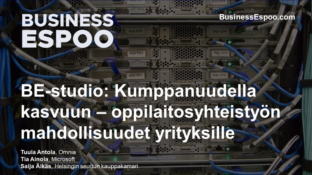 BE-studio: Kumppanuudella kasvuun &ndash; oppilaitosyhteisty&ouml;n mahdollisuudet yrityksille