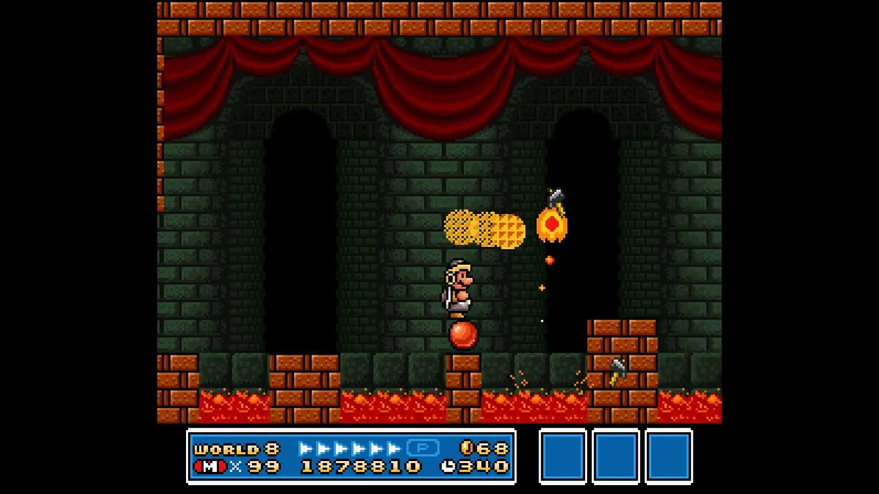 Super Mario All-Stars - Super Mario Bros. 3 - World 8-Bowser's Castle