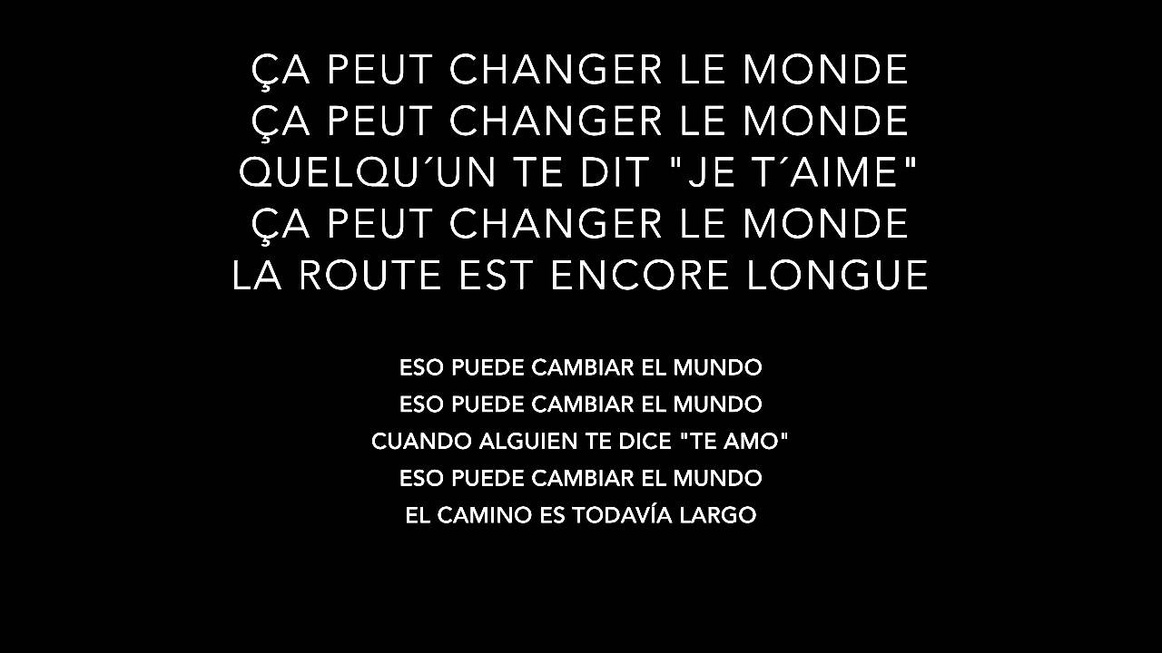 Ca Peut changer le  monde