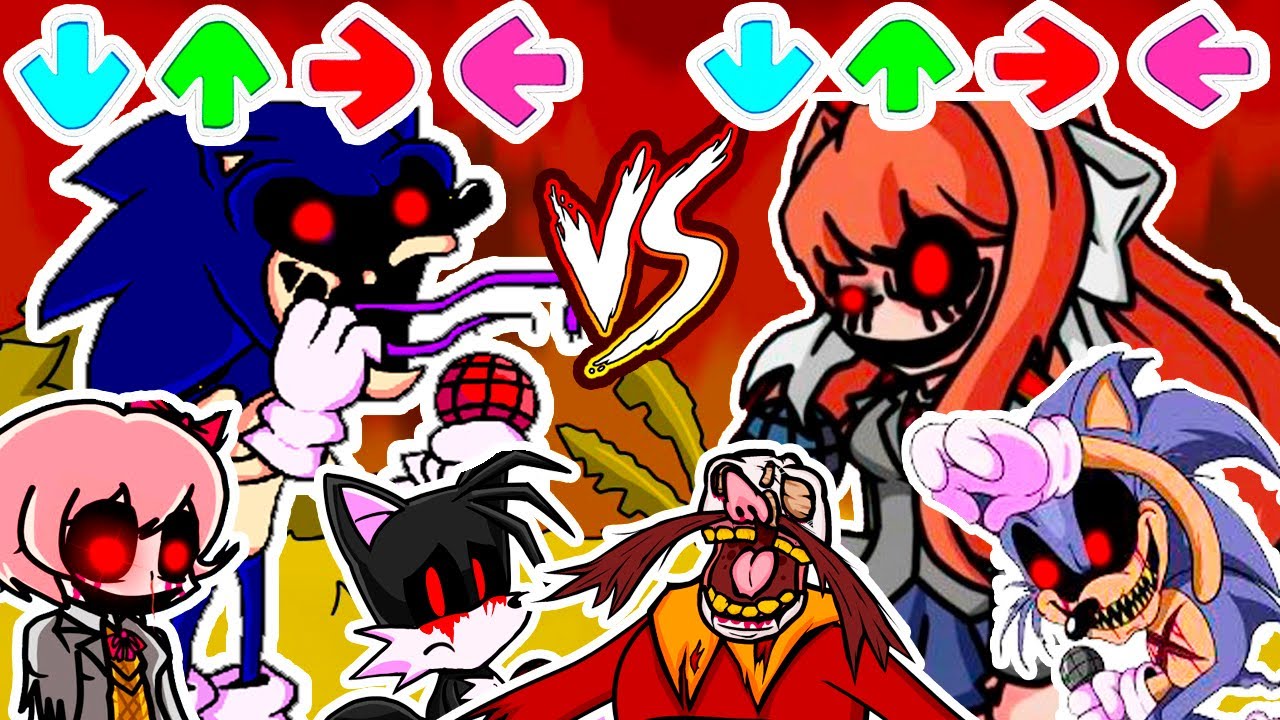 СОНИК.EXE VS МОНИКА.EXE В FNF ! - Friday Night Funkin' Sonic.EXE VS Monika.EXE
