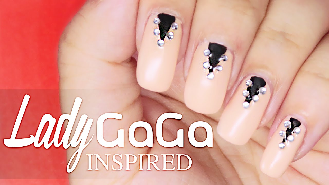Lady Gaga inspired Nail Art Tutorial // Nail Art for Beginners
