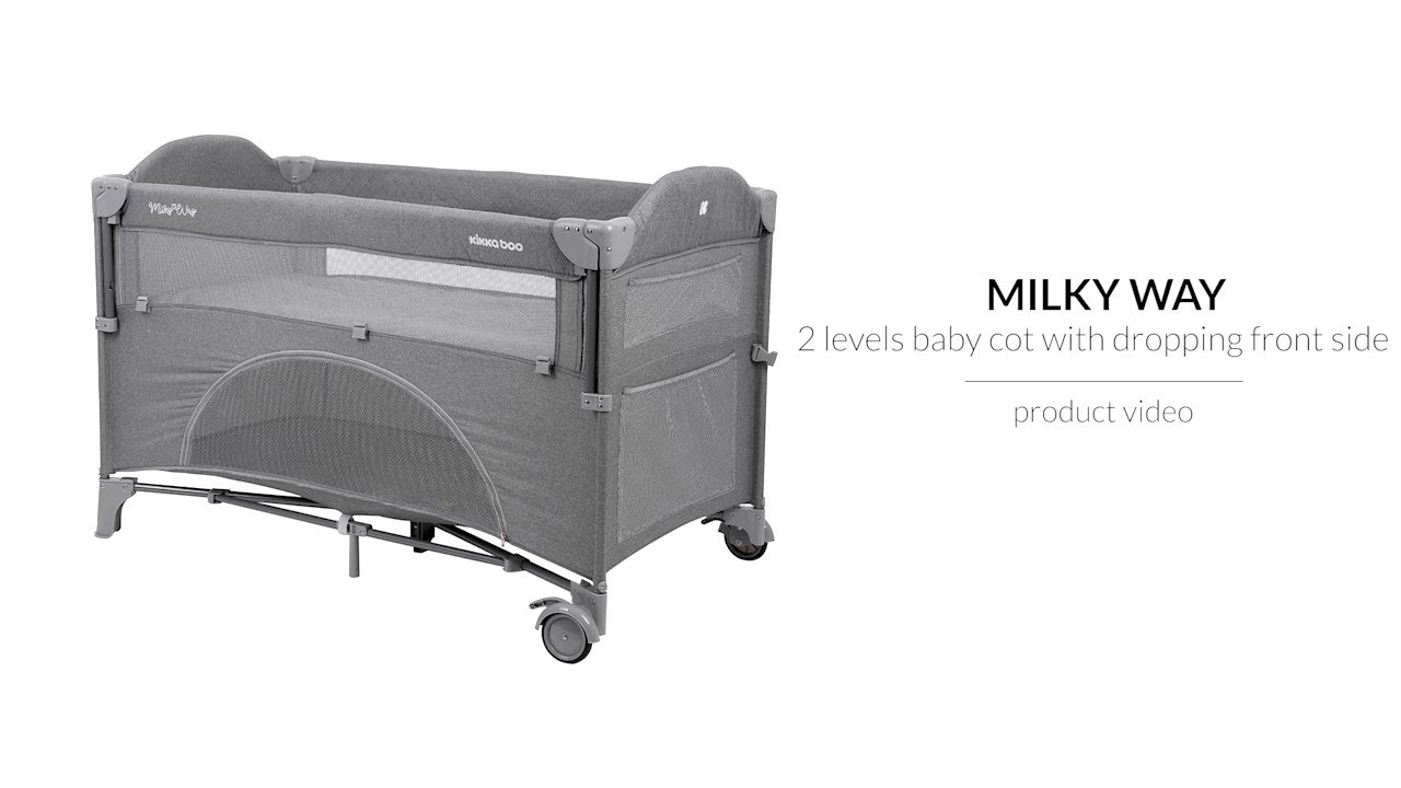 KikkaBoo | 2 levels baby cot Milky Way