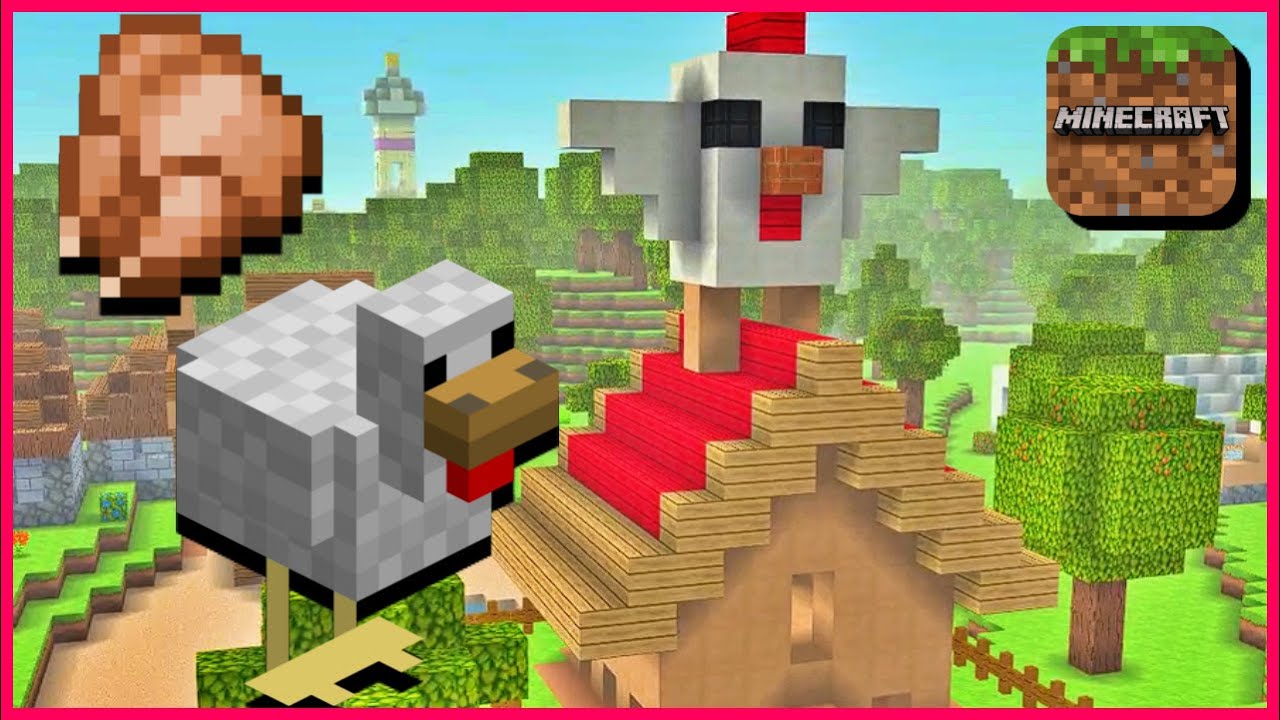 Minecraft - How to build a Chicken Coop Farm - World Building Craft - Gameplay Android iOS