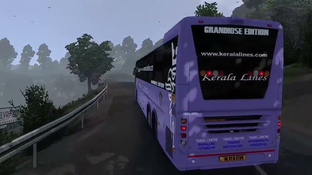 KERALA LINES FULLY CONVERTED SCANIA AC SLEEPER IN DENSE FOG ROUTE | EURO TRUCK SIMULATOR 2