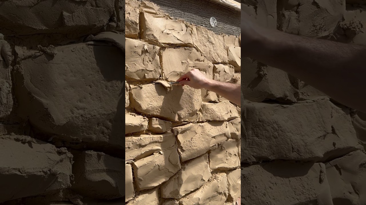ARTIFICIAL STONE PROCESS WITH CONCRETE #piedraartificial#artificialstone#artconcrete#construction