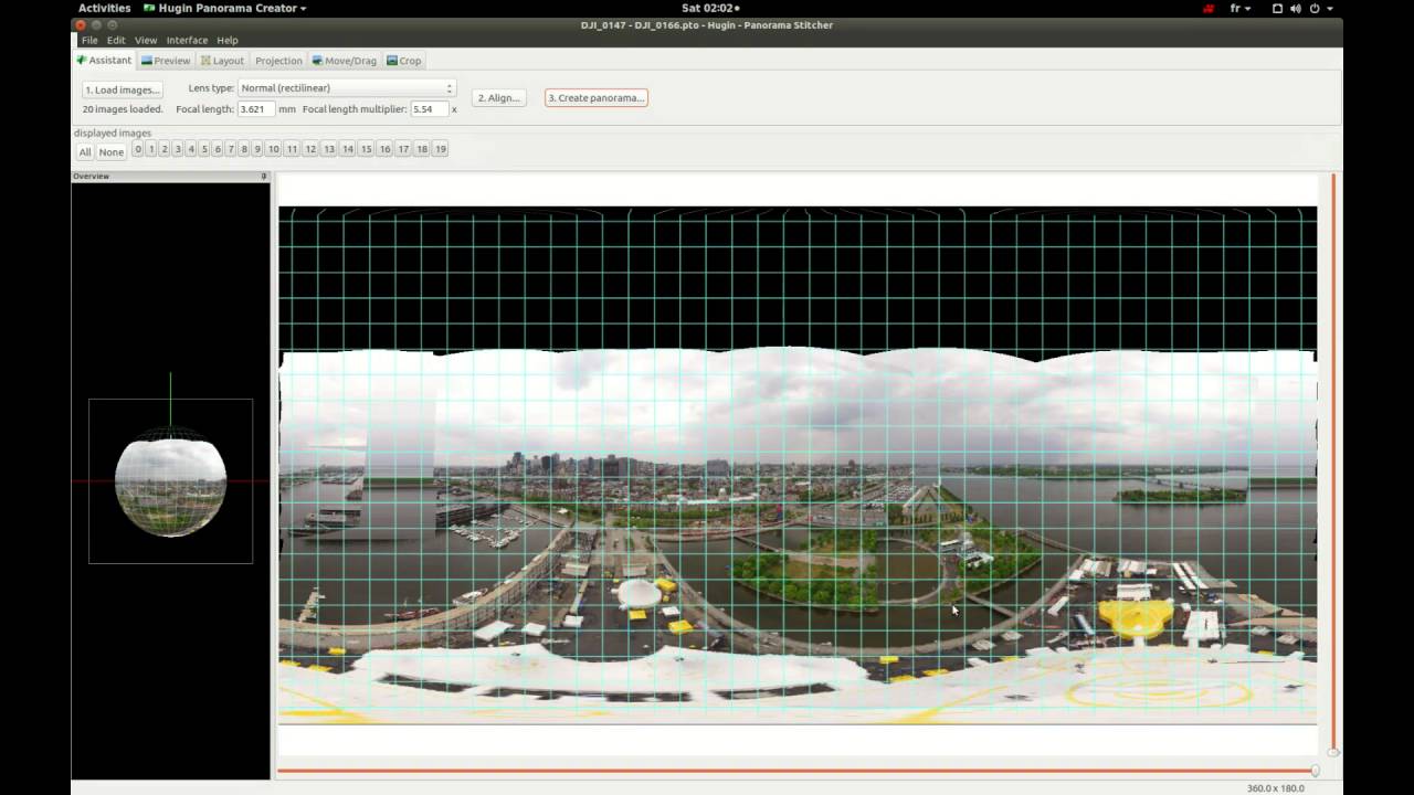 How to make drone panoramas with Hugin and Gimp