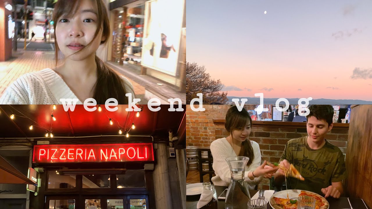VLOG เดินเล่นสวนสาธารณะในวันหยุด, ไปกินพิซซ่า🍕| weekend in new zealand, botanical garden⛅️