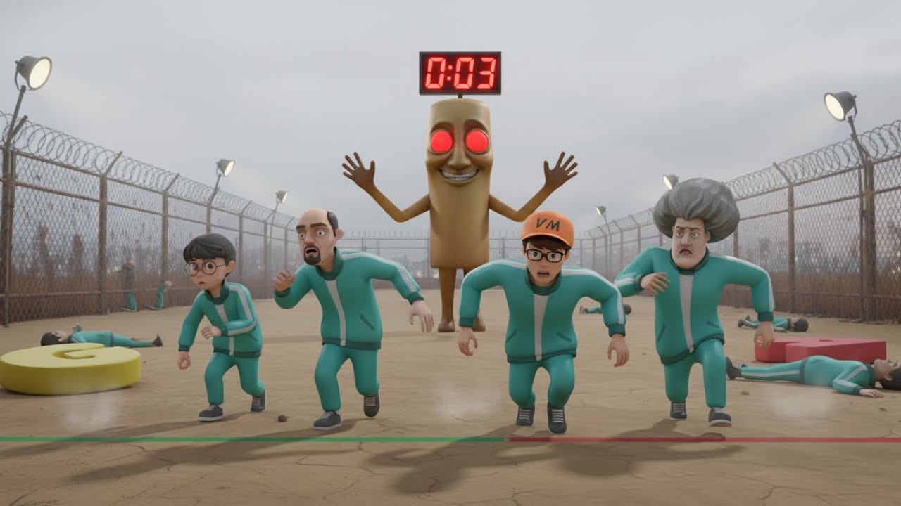 Squid Game vs Scary Teacher 3D | Run and Hide In Brainrot Final Boss Green Light Red Light Challenge