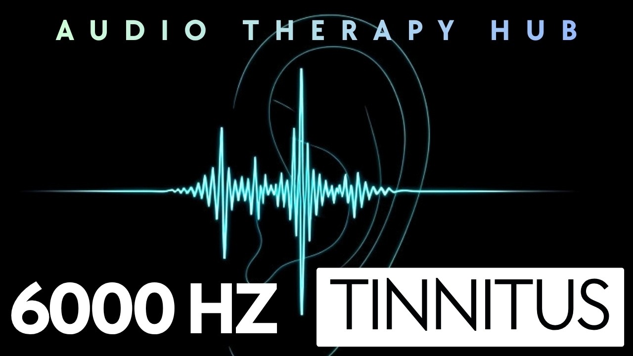 Tinnitus Relief | 6000 Hz Pure Tone | Mask Ultra-High Ear Ringing & Hissing | 1 Hour Black Screen