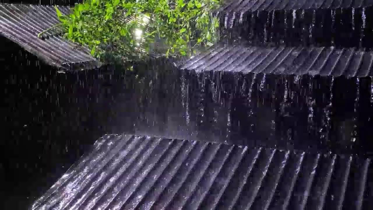 Powerful Rain on Old Tin Roof | Ultimate Sleep Instantly & Heavy Rain Sounds