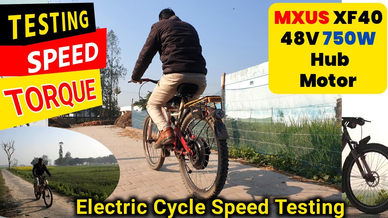 Speed and Torque Testing of 48V 750W Hub Motor🔥स्पीड कितनी होगी❓Best performance Hubmotor for Cycle🔥