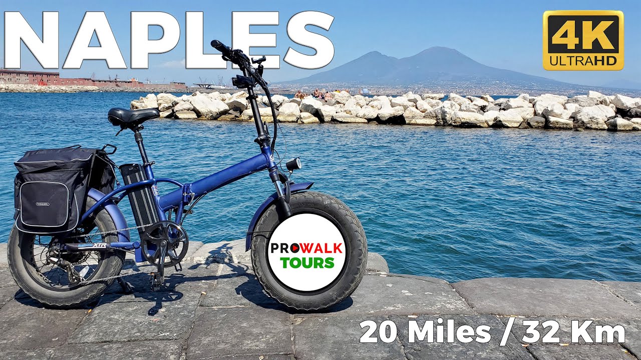 Driving Downtown Naples, Italy [4K/60fps] - Bike Tour