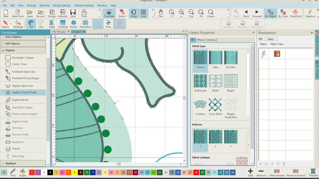 Janome Digitizer V5: Seahorse Project