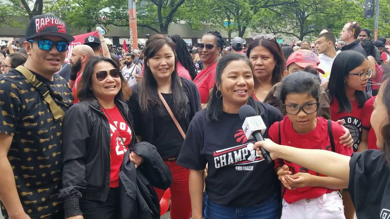 Toronto Raptors fans celebrate NBA championship win