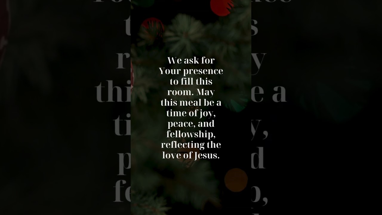 A Heartfelt Christmas Dinner Prayer