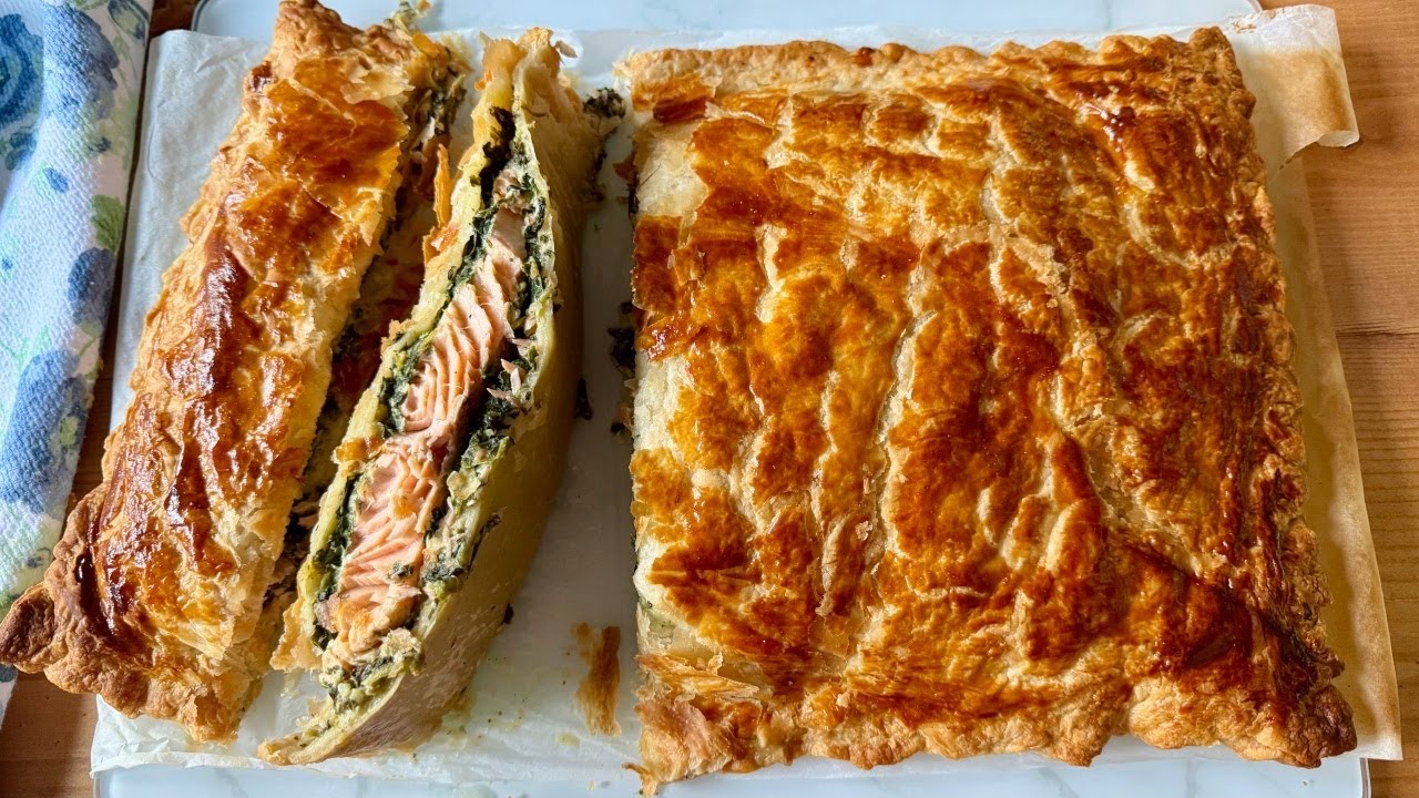Salmon Wellington Recipe | Delicious fish and puff pastry dish