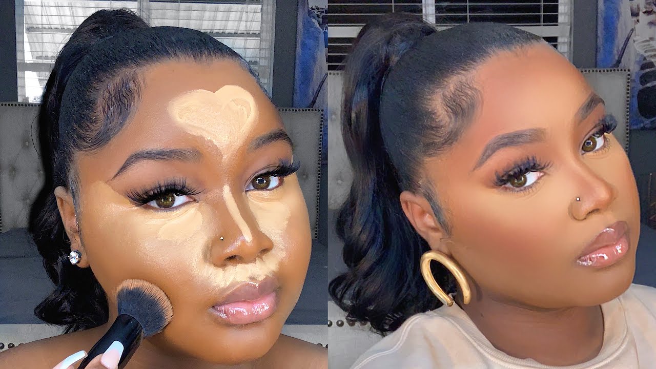 *DETAILED* FLAWLESS GO-TO SOFT GLAM MAKEUP FOR BLACK WOC Step-by-Step | Kathy Odisse